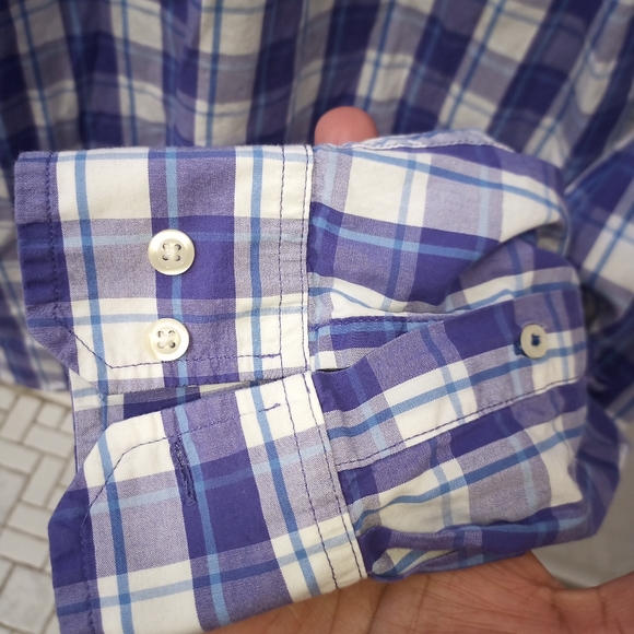 Men's purple izod button down - Picture 4 of 5